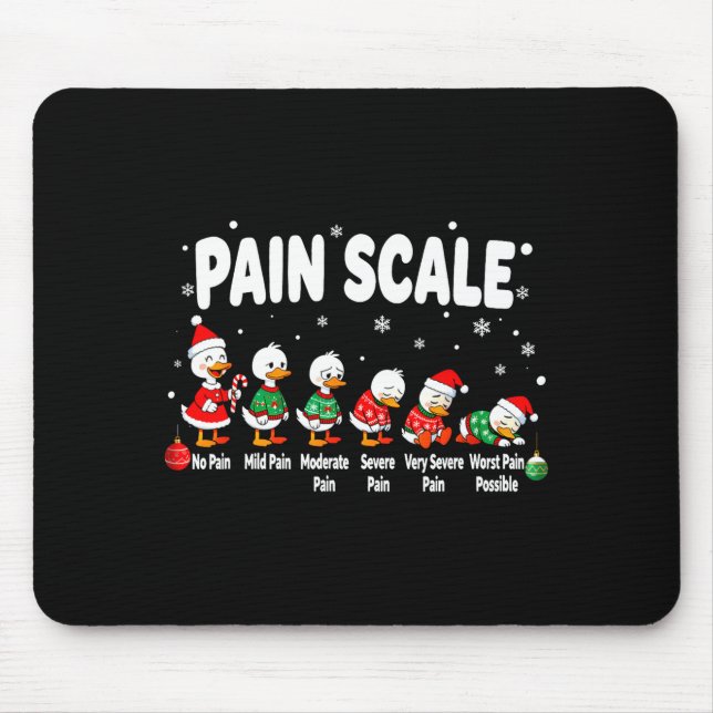 Pain Scale Cute Duck Christmas Nurse Triage Pain E Mouse Mat (Front)