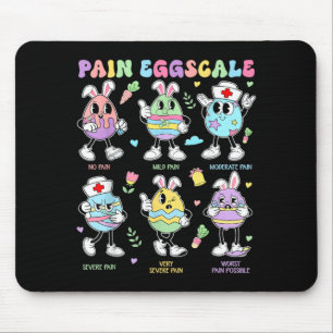 Pain Scale Easter Day Cute Bunny Eggs Nurse Triage Mouse Mat