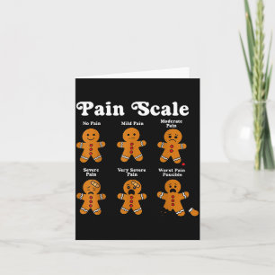 Pain Scale Funny Gingerbread Man Christmas Nurse H Card