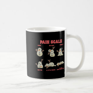 Pain Scale Funny Melting Snowman Christmas  Coffee Mug
