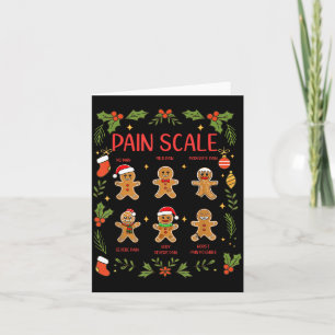Pain Scale Gingerbread Essment Rn Er Nurse Christm Card