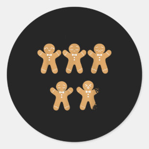 Pain Scale Gingerbread, Funny Gingerbread Christma Classic Round Sticker