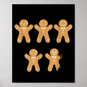 Pain Scale Gingerbread, Funny Gingerbread Christma Poster