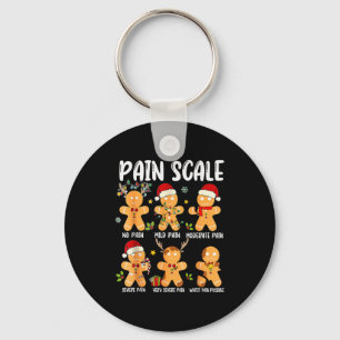 Pain Scale Gingerbread Trauma Nurse Christmas Nurs Key Ring