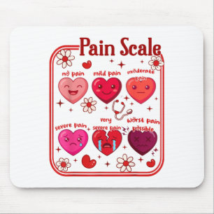 Pain Scale Heart Candy Trauma Nurse Triage Valenti Mouse Mat