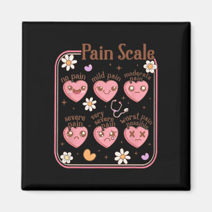 Pain Scale Hearts Nurse Valentine Magnet