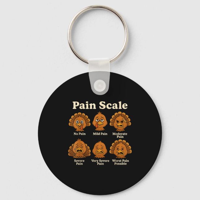 Pain Scale Pumpkin Pain Essment Trauma Nurse Hallo Key Ring (Front)