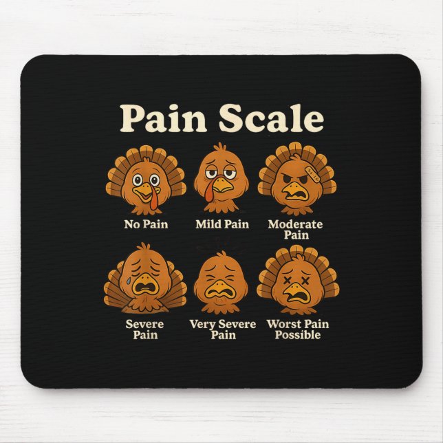 Pain Scale Pumpkin Pain Essment Trauma Nurse Hallo Mouse Mat (Front)