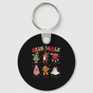 Pain Scale Retro Christmas Nurse Triage And Pain E Key Ring