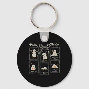 Pain Scale Snowman Christmas Trauma Nurse Triage H Key Ring