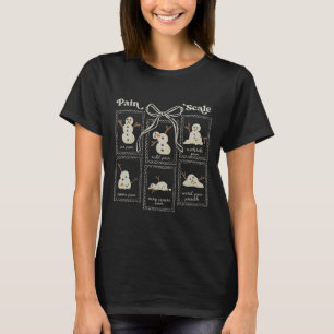 Pain Scale Snowman Christmas Trauma Nurse Triage H T-Shirt