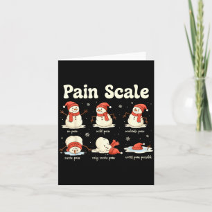 Pain Scale Snowman Funny Nurse Christmas Icu Nurse Card