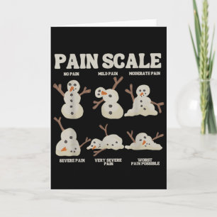 Pain Scale Snowman Funny Nurse Christmas Icu Nurse Card
