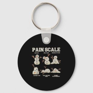 Pain Scale Snowman Funny Nurse Christmas Icu Nurse Key Ring
