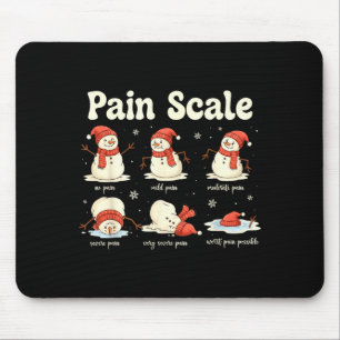 Pain Scale Snowman Funny Nurse Christmas Icu Nurse Mouse Mat