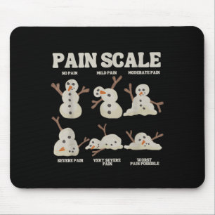 Pain Scale Snowman Funny Nurse Christmas Icu Nurse Mouse Mat
