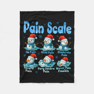 Pain Scale Snowman Healthcare Worker Pain Essment  Fleece Blanket