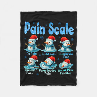 Pain Scale Snowman Healthcare Worker Pain Essment  Fleece Blanket