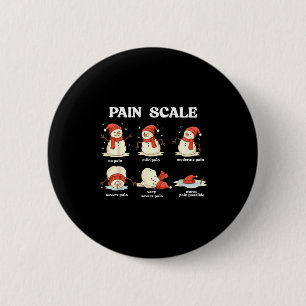 Pain Scale Snowman Nurse Christmas Xmas Snow Pajam 6 Cm Round Badge
