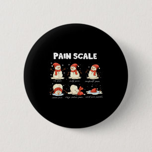 Pain Scale Snowman Nurse Christmas Xmas Snow Pajam 6 Cm Round Badge
