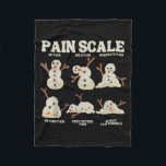 Pain Scale Snowman Nurse Christmas Xmas Snow Pajam Fleece Blanket<br><div class="desc">Pain Scale Snowman Nurse Christmas Xmas Snow Pajamas Holiday</div>