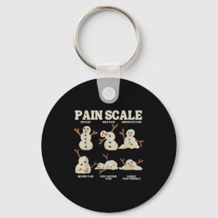 Pain Scale Snowman Nurse Christmas Xmas Snow Pajam Key Ring