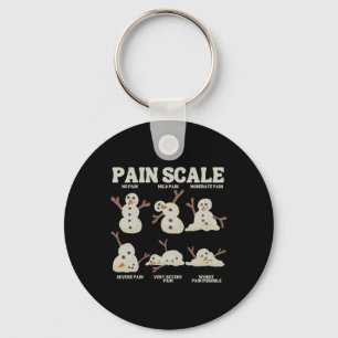 Pain Scale Snowman Nurse Christmas Xmas Snow Pajam Key Ring