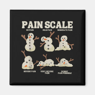 Pain Scale Snowman Nurse Christmas Xmas Snow Pajam Magnet
