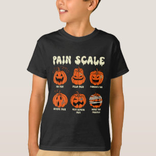 Pain Scale Soky Pumpkin Fall Halloween Trauma Nurs T-Shirt