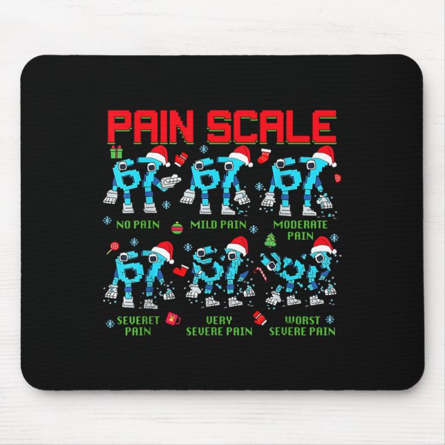 Pain Scale Steal A Six Seven Brainrot Italian Funn Mouse Mat (Front)