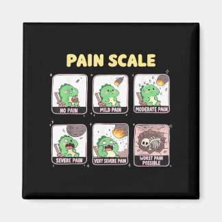 Pain Scale Trauma Nurse Dinosaur Funny Nursing Magnet