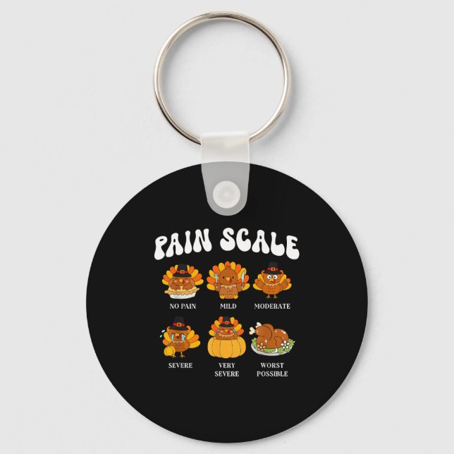 Pain Scale Turkey Pain Essment Trauma Nurse Thanks Key Ring (Front)