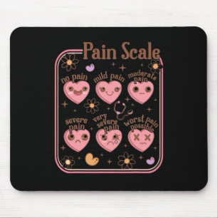 Pain Scale Valentine Funny Christmas Icu Nurse Hol Mouse Mat
