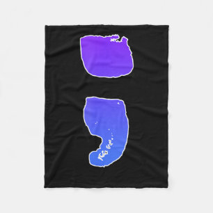 Pain Semicolon Prevention Awareness Image Fleece Blanket