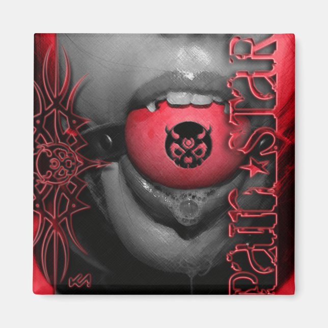 PAIN STAR Ball Gag Magnet (Front)