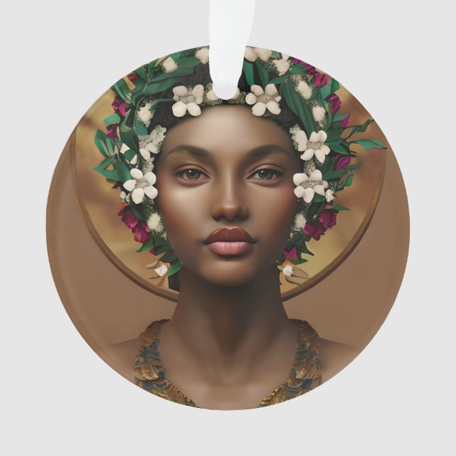 Pain to Power | African-American Queen Ornament (Front)