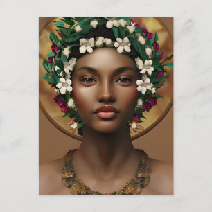 Pain to Power   African-American Queen Postcard