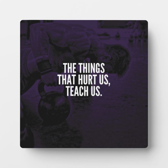 Pain - Workout Inspirational Words - Kettlebell Plaque (Front)
