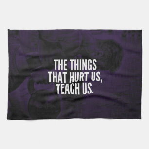 Pain - Workout Inspirational Words - Kettlebell Tea Towel