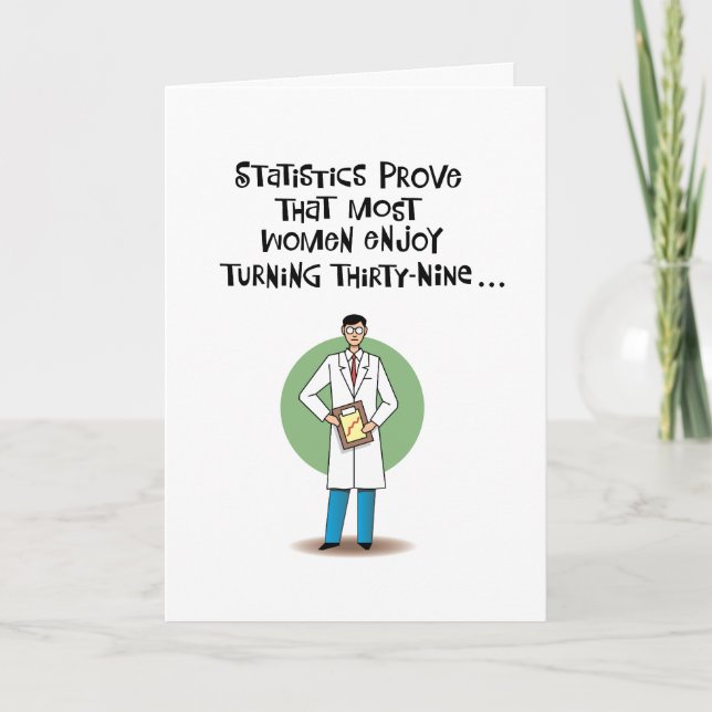 Painfully Funny 39th Birthday Card (Front)