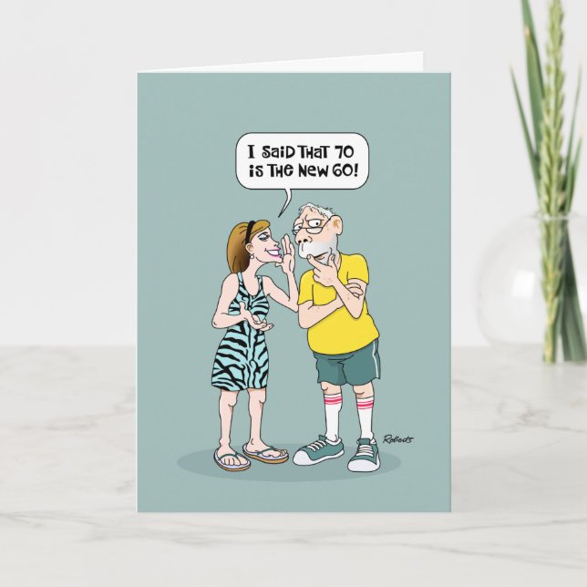 Painfully Funny 70th Birthday Card (Front)