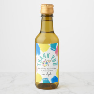 Paint and Sip Birthday Wine Party Favour Thank You Label