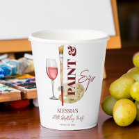 Paint and sip wine and art themed party template