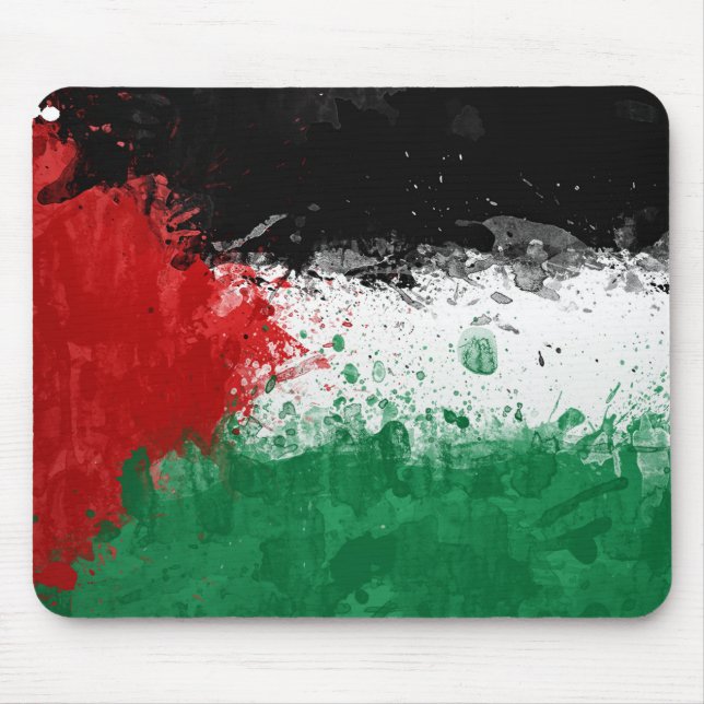 Paint Art Grunge Palestine Flag Mouse Mat (Front)