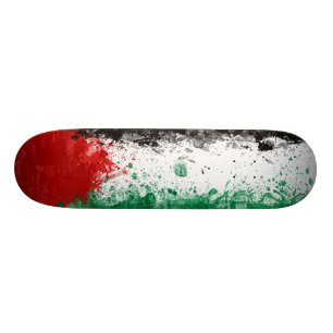 Paint Art Grunge Palestine Flag Skateboard