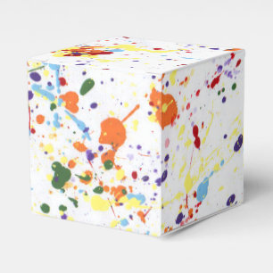 "Paint/Art Party" Cube Favour Box
