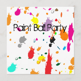 Paint Ball Party SPLATTER Invitation