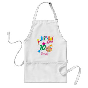 Paint Birthday Art Create Party Theme Custom Standard Apron