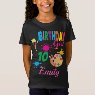 Paint Birthday Art  Create Party Theme Custom T-Shirt
