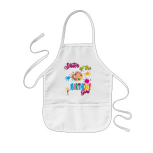 Paint Birthday Art Create Sister Matching Kids Apron